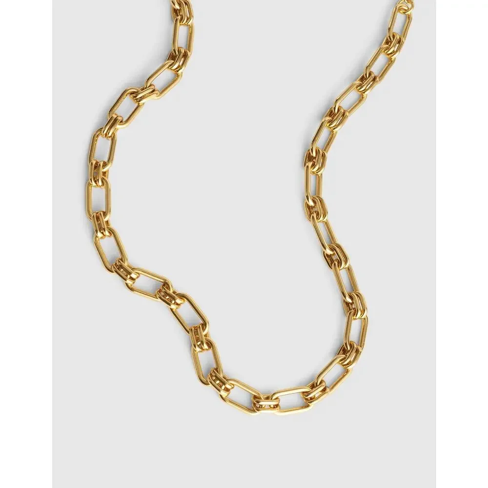 Madewell Womens Chunky Link Chain Necklace Nickel-Safe Antique Gold One Size NWT - Picture 6 of 13